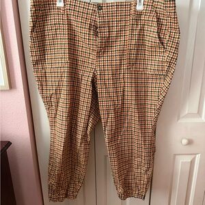 Torrid Houndstooth Chinos in Orange and Black